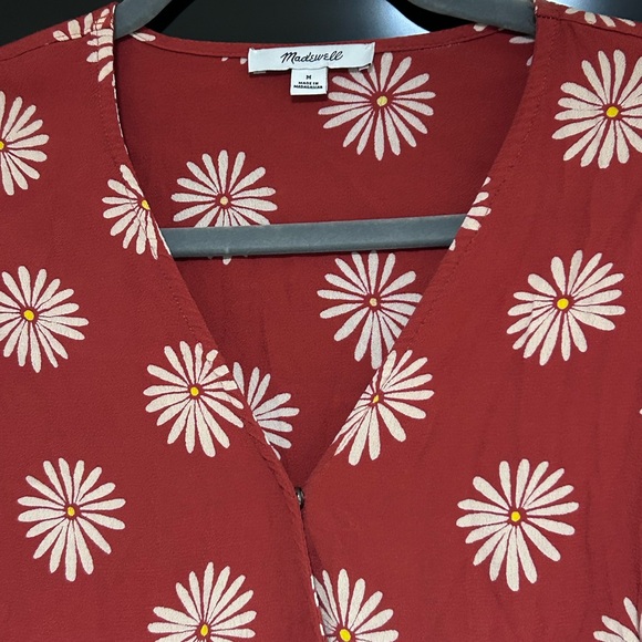 Madewell | sash-tie wrap top in daisy daydream medium - Picture 8 of 8